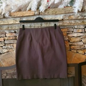 J. Jill Chocolate Ponte Pencil Skirt Brown
